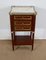 Small Middle and Marble Mahogany Side Table with Drawers in the Style of Louis XVI, 1900s 1