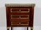 Small Middle and Marble Mahogany Side Table with Drawers in the Style of Louis XVI, 1900s, Image 7