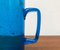 Mid-Century Handmade Blue Glass Jug, 1960s, Image 4