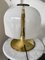 Italian Brass and Murano Glass Mushroom Lamp by F. Fabbian, 1970s, Set of 2 4