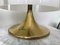 Italian Brass and Murano Glass Mushroom Lamp by F. Fabbian, 1970s, Set of 2 2