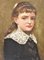 E. Lambrichs, Ritratto di giovane donna, 1887, Olio su tela, Incorniciato, Immagine 3
