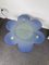 Italian Blue Daisy Flower Table in Glass by Glas Italia, 1990s, Image 4