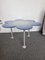 Italian Blue Daisy Flower Table in Glass by Glas Italia, 1990s 9