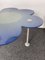 Italian Blue Daisy Flower Table in Glass by Glas Italia, 1990s 3