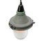 Industrial Striped Clear Glass & Grey Green Pendant Lights 4