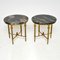 Vintage French Brass & Marble Side Tables, Set of 2 1