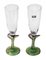 French Pate De Verre Nature Champagne Flutes from Daum, Set of 2 7