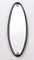 Schwarzer ovaler italienischer Vintage Spiegel mit lackiertem Eisenrahmen von Santambrogio & Deberti 1
