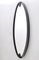 Vintage Italian Black Oval Varnished Iron Mirror from Santambrogio & Deberti 9