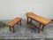 Brutalist Wood Side Tables, Set of 2 1