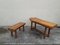 Brutalist Wood Side Tables, Set of 2 2