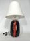 Black and Red Murano Glass Table Lamp from VeArt, 1970s 11