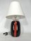 Black and Red Murano Glass Table Lamp from VeArt, 1970s, Image 11