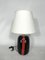 Black and Red Murano Glass Table Lamp from VeArt, 1970s 7