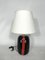 Black and Red Murano Glass Table Lamp from VeArt, 1970s, Image 7