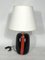 Black and Red Murano Glass Table Lamp from VeArt, 1970s 4