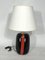 Black and Red Murano Glass Table Lamp from VeArt, 1970s, Image 4
