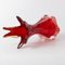 Jarrón Bullicante de cristal de Murano rojo, años 60, Imagen 3