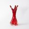 Red Murano Bullicante Glass Vase, 1960s 1