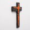 Belgian Ceramic Crucifix by f.sanchez from Perignem, 1960s 3