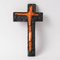 Belgian Ceramic Crucifix by f.sanchez from Perignem, 1960s, Image 6