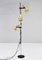 Mid-Century Modern Brass Microfonos Floor Lamp from Fase, Spain, 1970s, Image 1
