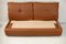 Caramel Faux Leather Convertible Sofa & Corner Chair, France, 1990s, Set of 2 11