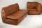 Caramel Faux Leather Convertible Sofa & Corner Chair, France, 1990s, Set of 2 10