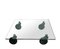 Gae Aulenti Style Coffee Table on Wheels, Italy, 1980s 3