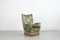 Italian Floral Upholstered Wingback Chairs from I. S. A. Bergamo, 1950s, Set of 2 3