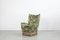 Italian Floral Upholstered Wingback Chairs from I. S. A. Bergamo, 1950s, Set of 2 9