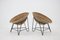 Rattan Woven Basket Chair with Hairpin Legs, 1960s, Set of 2 4