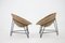 Rattan Woven Basket Chair with Hairpin Legs, 1960s, Set of 2, Image 3
