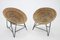 Rattan Woven Basket Chair with Hairpin Legs, 1960s, Set of 2, Image 6