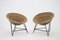 Rattan Woven Basket Chair with Hairpin Legs, 1960s, Set of 2, Image 2