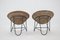 Rattan Woven Basket Chair with Hairpin Legs, 1960s, Set of 2, Image 5