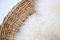 Silla Basket de ratán tejido con piel de oveja islandesa, años 60. Juego de 2, Imagen 5
