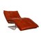 Chaise longue Woow in pelle arancione di Willi Schillig, Immagine 1