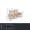 Sgabello Chillout in pelle color crema di Willi Schillig, Immagine 2