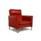 Red Leather Porto Armchair from Erpo 1
