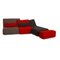 Red Corner Sofa with Stool from Ligne Roset, Set of 2, Image 1