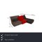 Red Corner Sofa with Stool from Ligne Roset, Set of 2 2