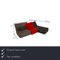 Rotes Ecksofa mit Hocker von Ligne Roset, 2er Set 2