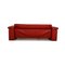 Red Leather 6800 Three-Seater Sofa from Rolf Benz 9