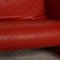 Red Leather 6800 Three-Seater Sofa from Rolf Benz 3