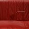 Red Leather 6800 Three-Seater Sofa from Rolf Benz 4