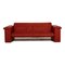 Red Leather 6800 Three-Seater Sofa from Rolf Benz 1