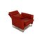 Red Leather Porto Armchairs with Relax Function & Ottoman from Erpo, Set of 3 4