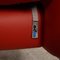 Poltrone Porto in pelle rossa con poggiapiedi di Erpo, set di 3, Immagine 8